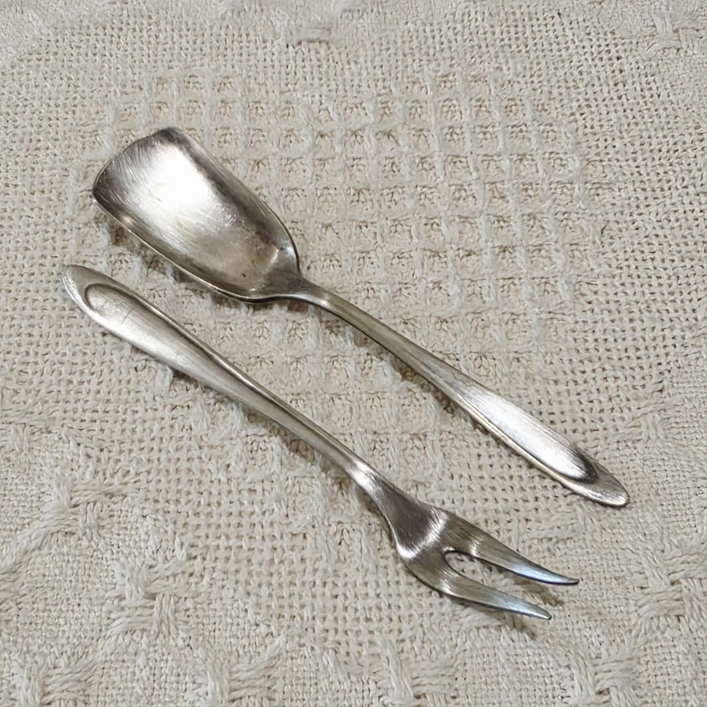 Vintage Meridian Silverplate Co FIRST LADY Serving Spoon Shovel and Fork Set